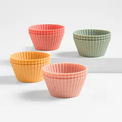CRATE & BARREL - Set De 12 Moldes Multicolor Para Cupcakes