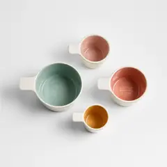 CRATE & BARREL - Set De 4 Tazas Medidoras Bloom