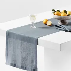 CRATE & BARREL - Camino de Mesa Marin de Lino 305cm