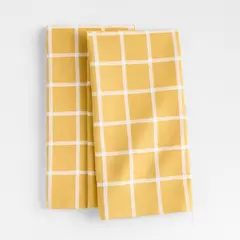 CRATE & BARREL - Set De 2 Paños De Cocina Cuadros