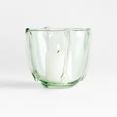 CRATE & BARREL - Candelabro Isla de Vidrio Reciclado