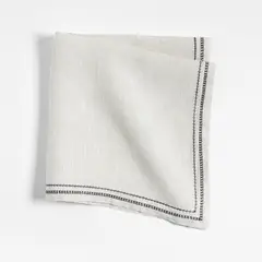 CRATE & BARREL - Servilleta Bordada 100% Lino