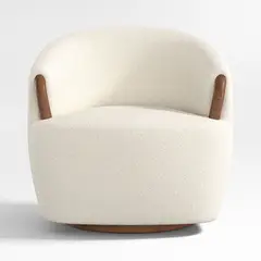 CRATE & BARREL - Silla Giratoria Rapallo 1 Cuerpo