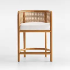 CRATE & BARREL - Silla de Bar de Terraza Fields de Madera