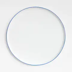 CRATE & BARREL - Plato de Comida Mercer Blue Rim