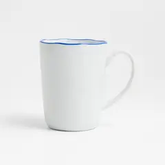 CRATE & BARREL - Taza Mercer Blue Rim