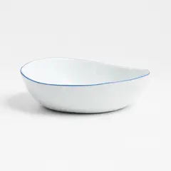 CRATE & BARREL - Bowl Bajo Mercer Blue Rim