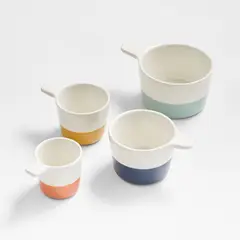 CRATE & BARREL - Set de 4 Tazas Medidoras Maeve Dipped