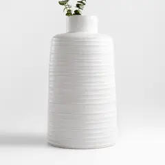 CRATE & BARREL - Jarrón Moteado Holden White 46cm