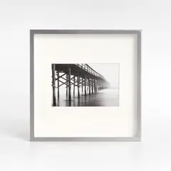 CRATE & BARREL - Marco Plateado Pulido 10x15cm
