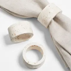 CRATE & BARREL - Aro De Servilleta De Mármol Travertino