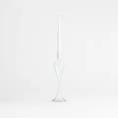 CRATE & BARREL - Portavelas Cónico Pequeño de Vidrio Milano 36cm