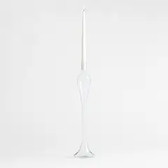 CRATE & BARREL - Portavelas Cónico Grande de Vidrio Milano 51cm