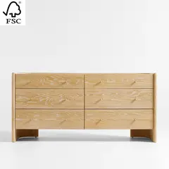 CRATE & BARREL - Cómoda Soleri 6 Cajones