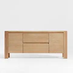CRATE & BARREL - Consola Multimedia Terra De Madera De Roble Natural