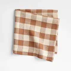 CRATE & BARREL - Servilleta Marin de Cuadros 100% Lino