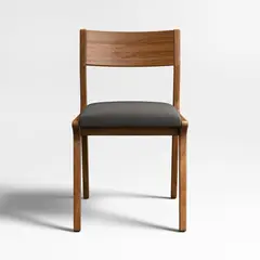 CRATE & BARREL - Silla de Comedor Lakin de Madera de Teca