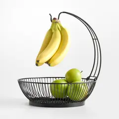 CRATE & BARREL - Frutero De Metal Arlo Con Colgante Para Plátanos