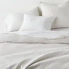 CRATE & BARREL - Funda de Duvet Queen Jersey 100% Algodón Orgánico
