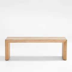 CRATE & BARREL - Mesa de Centro Rectangular Baja Natural