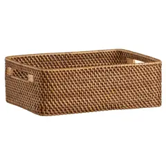 CRATE & BARREL - Caja Baja sin Tapa Sedona Miel
