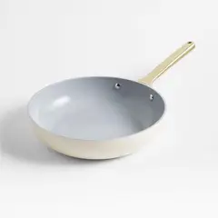 CRATE & BARREL - Sartén Caraway Antiadherente de Cerámica con Mango de Acero Dorado