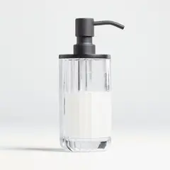 CRATE & BARREL - Dispensador de Jabón Líquido de Vidrio Acanalado