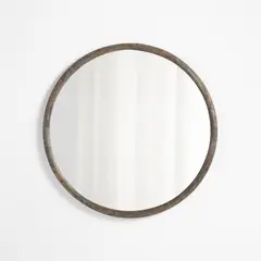 CRATE & BARREL - Espejo de Pared Redondo Natia 91cm