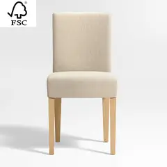 CRATE & BARREL - Silla de Comedor Lowe Bone de Cuero