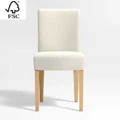 CRATE & BARREL - Silla de Comedor Lowe Bone de Cuero