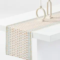 CRATE & BARREL - Camino De Mesa Spring Block Lino 305cm