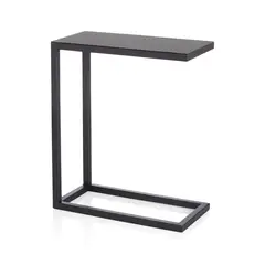 CRATE & BARREL - Mesa Auxiliar Avenue C Negra de Acero