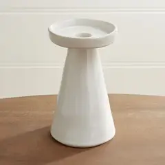 CRATE & BARREL - Portavela de Pilar Marin Blanco Grande