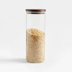 CRATE & BARREL - Canister con Tapa de Madera