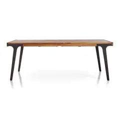 CRATE & BARREL - Mesa de Comedor Lakin Extendible de Madera Teca 205 a 302cm