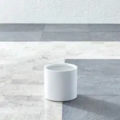 CRATE & BARREL - Maceta Redonda Dundee Blanca