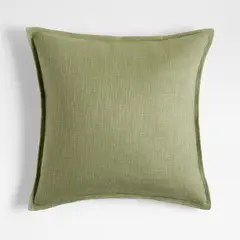 CRATE & BARREL - Funda de Cojín Sage de Lino Ecológico 51x51cm