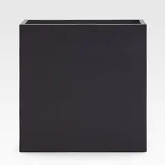 CRATE & BARREL - Maceta Rectángular Alta Zaza Negra