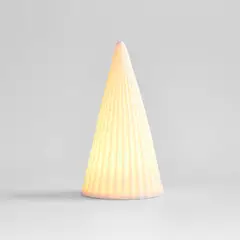 CRATE & BARREL - Árbol de Navidad LED Pequeño de Porcelana Blanca