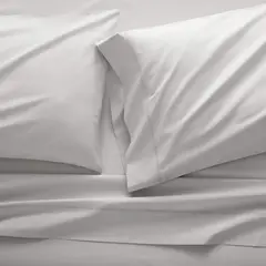 CRATE & BARREL - Juego de Sábanas Dove 100% Algodón 400 Hilos