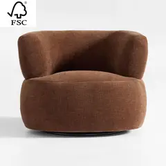 CRATE & BARREL - Butaca Margaux Giratorio 1 Cuerpo