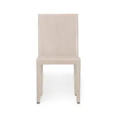 CRATE & BARREL - Silla de Comedor Folio Sand de Cuero