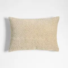 CRATE & BARREL - Funda De Cojín Sashiko De Algodón Orgánico 56x38cm