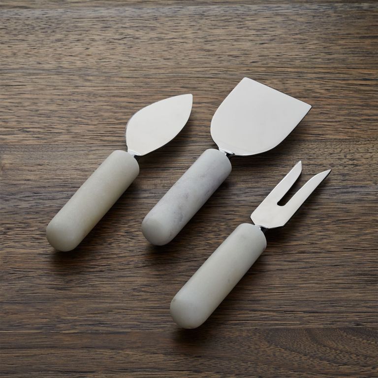 Juego de 3 Cuchillos para Queso de Mármol
