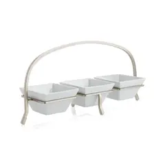 CRATE & BARREL - Servidor de 3 partes Cambridge