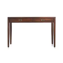 CRATE & BARREL - Escritorio Morris Marrón Chocolate 122cm