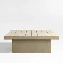 CRATE & BARREL - Mesa de Centro Mallorca de Terraza de Madera