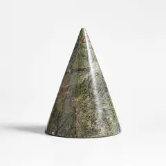 CRATE & BARREL - Escultura De Cono Decorativo De Mármol Verde