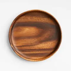 CRATE & BARREL - Plato de Acacia Tondo (23cm)