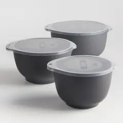 CRATE & BARREL - Set de 3 Bowls Rosti Margrethe Negros